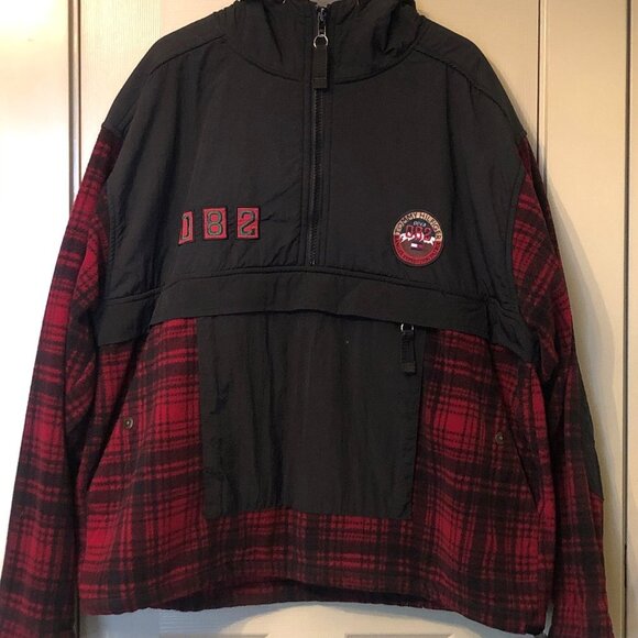 Tommy Hilfiger Other - Tommy Hilfiger Men's Plaid Hooded Windbreaker Jacket | Size XL